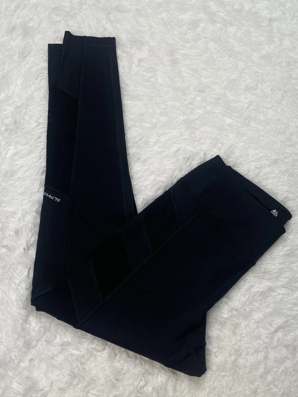 Alpha Prime Compression Pants Mens Size M Medium Spandex Tights Black USA